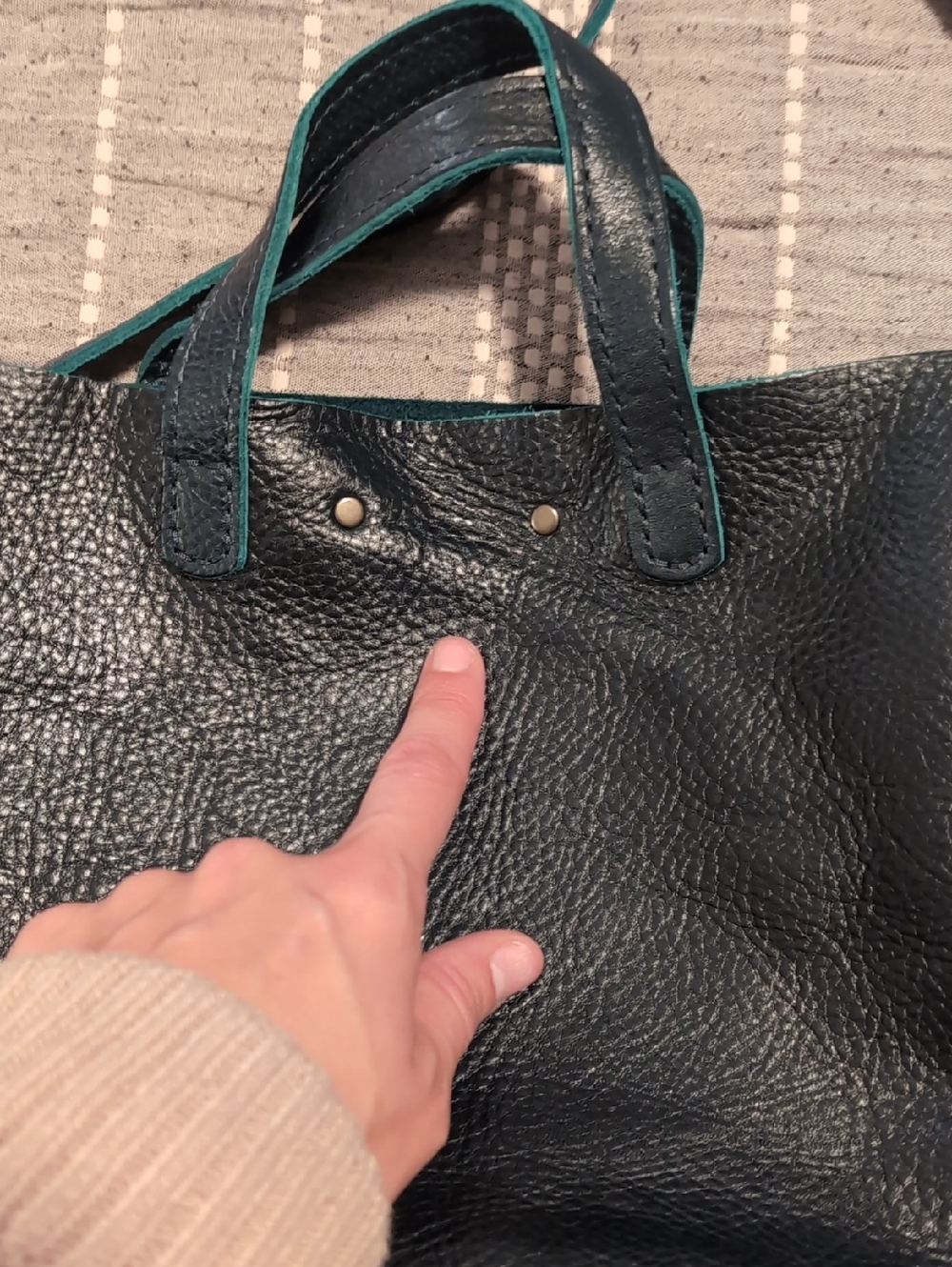 Portland Leather Classic Mini Crossbody Tote - Boreal - Picture 4 of 4